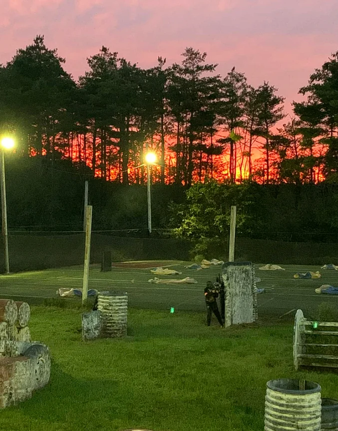 Sunset over Birch Hill Paintball